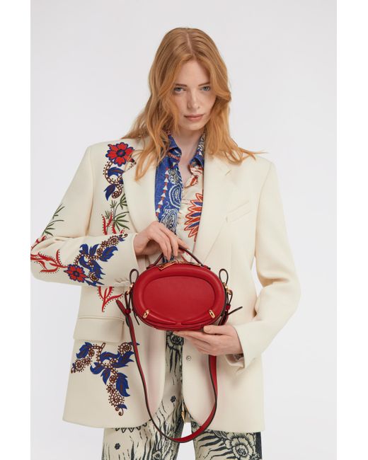 Borsa A Mano Con Richiamo Fang di Roberto Cavalli in Red
