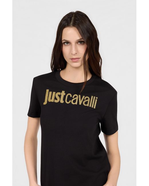Roberto Cavalli Black T-Shirt With Logo