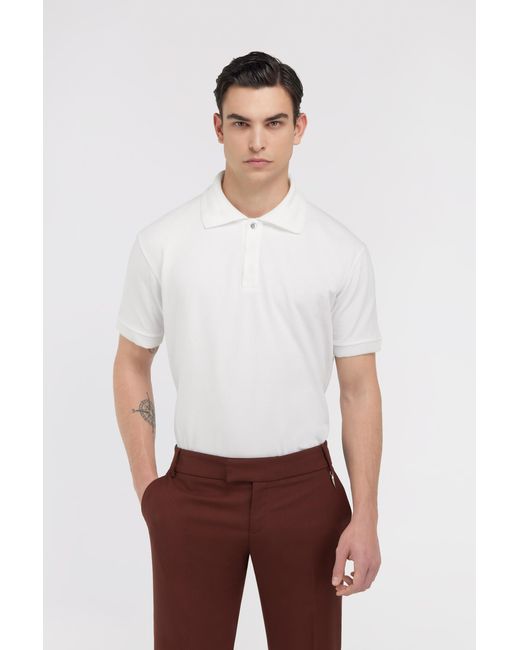 Roberto Cavalli White Rc Logo Polo for men