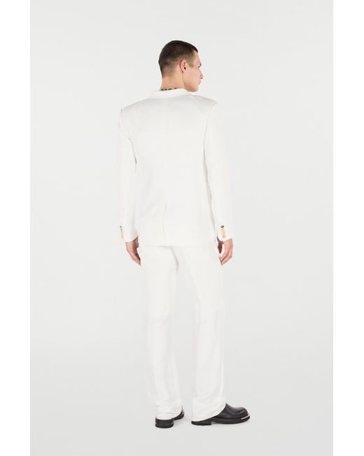 Roberto Cavalli White Single-Breasted Blazer for men