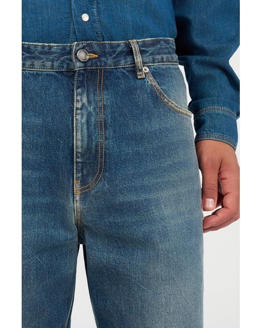 Roberto Cavalli Blue Washed Denim Jeans for men
