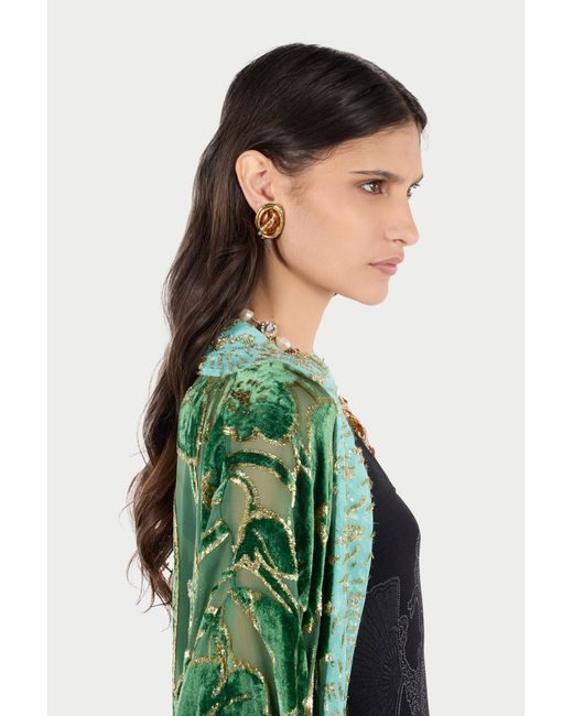 Roberto Cavalli Multicolor Amber-Effect Clip-On Earrings