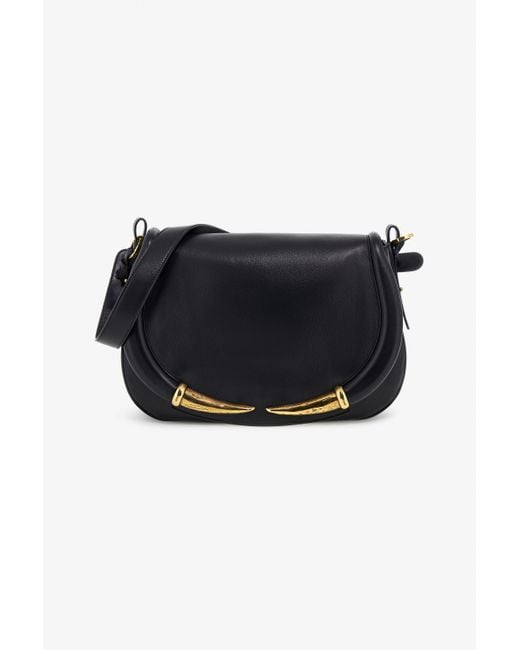 Roberto Cavalli Black Fang Shoulder Bag