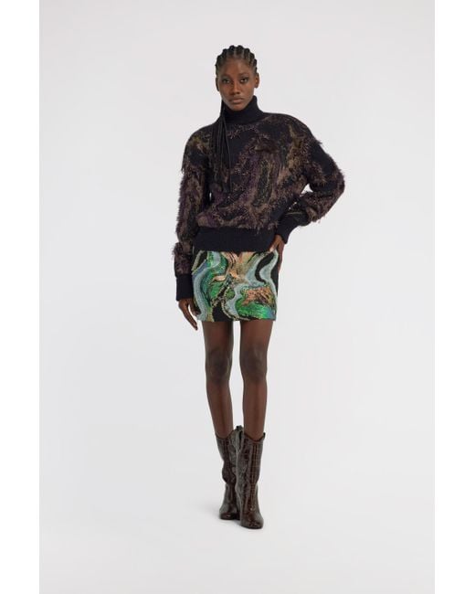 Roberto Cavalli Black Turtleneck Sweater