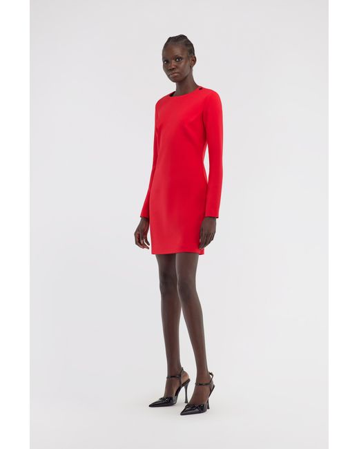 Roberto Cavalli Red Long-Sleeve Rc Dress