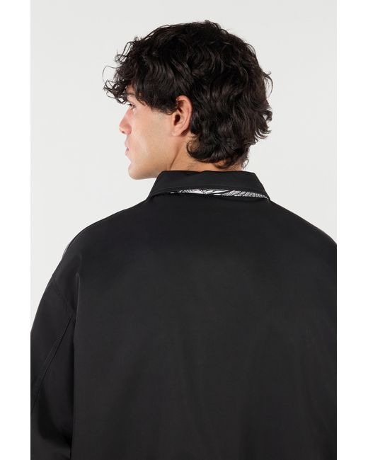 Roberto Cavalli Black Reversible Bomber Jacket With Dragon for men