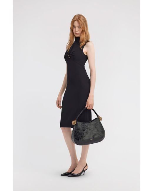 Roberto Cavalli Black Rc Logo Dress