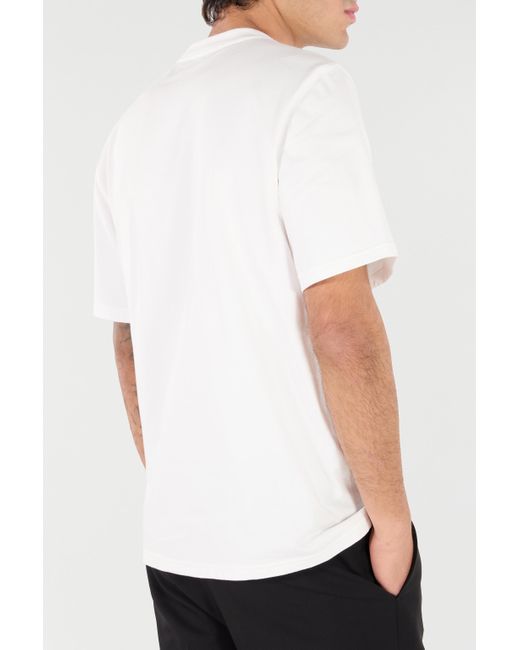 Roberto Cavalli White Cotton T-Shirt With Monogram for men