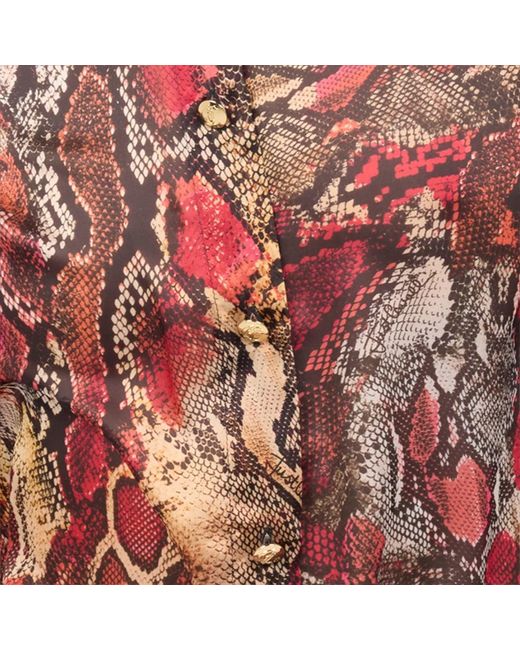 Roberto Cavalli Red Shirt With Python Print