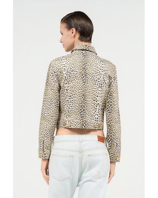Roberto Cavalli White Pop Jaguar Animal-Print Jacket