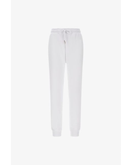 Roberto Cavalli White Sporty Pants With Logo