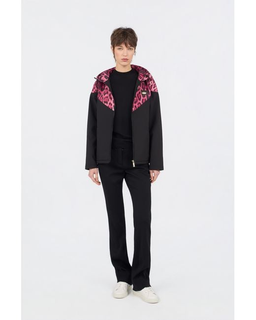 Roberto Cavalli Red Hooded Bomber Jacket