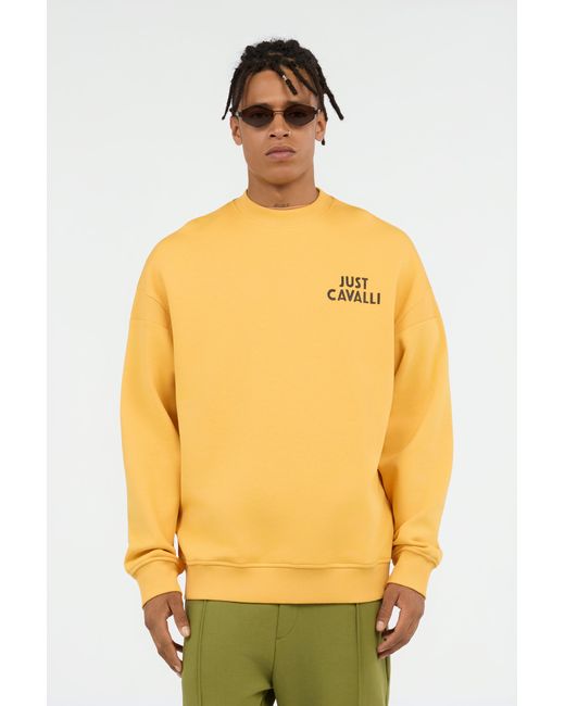 Roberto Cavalli Orange Tattoo Heart Print Sweatshirt for men