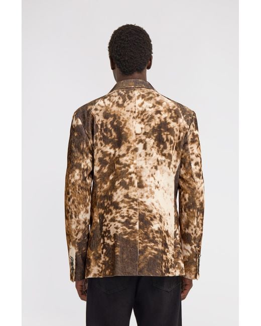 Roberto Cavalli Brown Appaloosa Print Blazer for men
