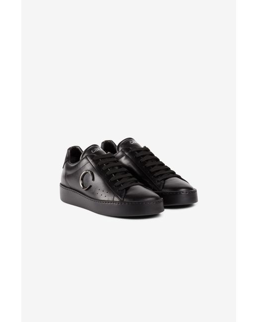 Roberto Cavalli Black C Logo Sneakers