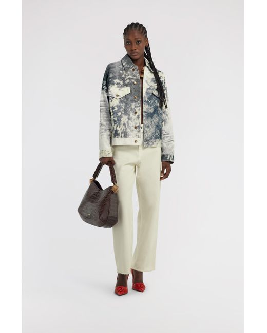 Roberto Cavalli Blue Appaloosa Printed Jacket