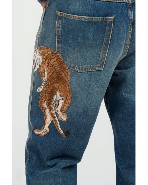 Roberto Cavalli Blue Washed Denim Jeans for men