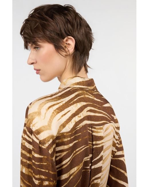 Roberto Cavalli Natural Barb Print Shirt