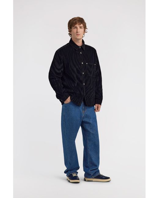 Roberto Cavalli Blue Printed Shirt for men