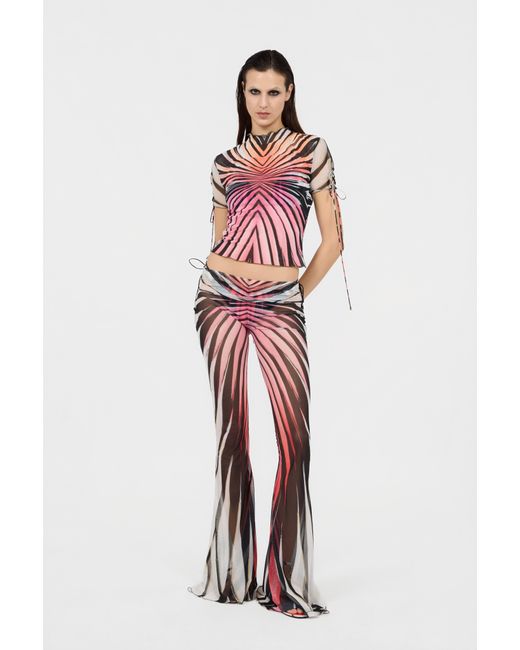 Roberto Cavalli Pink Ray Of Paradise Print Top