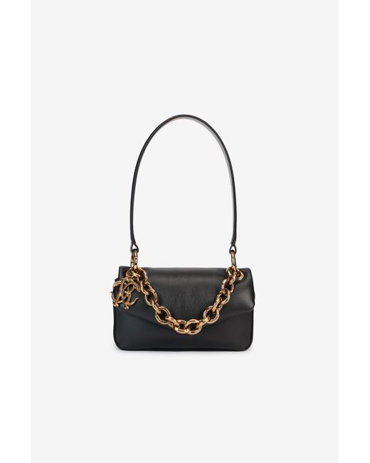 Roberto Cavalli White Shoulder Bag With Chain