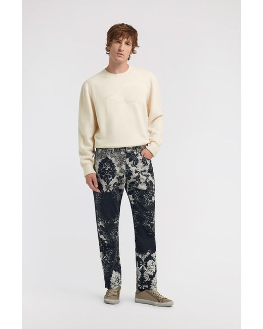Roberto Cavalli White Logo Sweatshirt for men