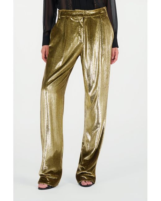 Roberto Cavalli Green Velvet Long Pants