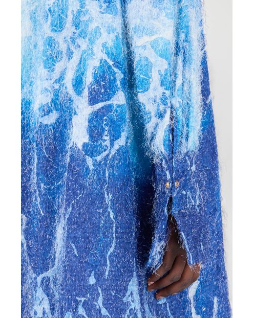 Roberto Cavalli Blue Stretto Di Messina Print Shirt