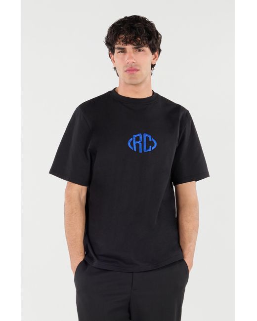 Roberto Cavalli Black Cotton T-Shirt With Monogram for men