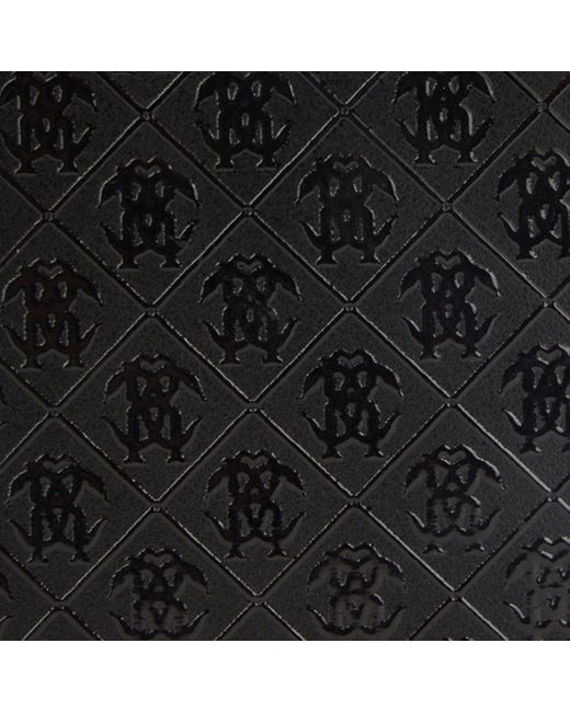 Roberto Cavalli Geldbörse Mit Dem Monogramm Mirror Snake Als All-Over-Muster in Black für Herren