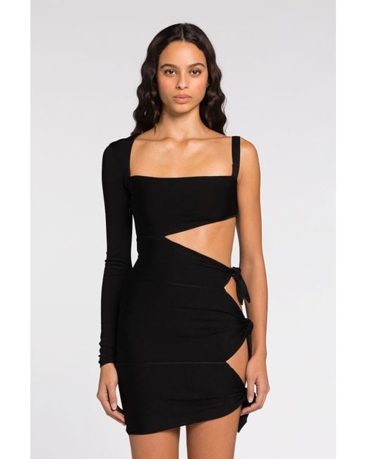 Roberto Cavalli Black Cut Out-Detail Mini Dress