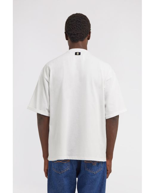 Roberto Cavalli White T-Shirt With Rc Monogram for men