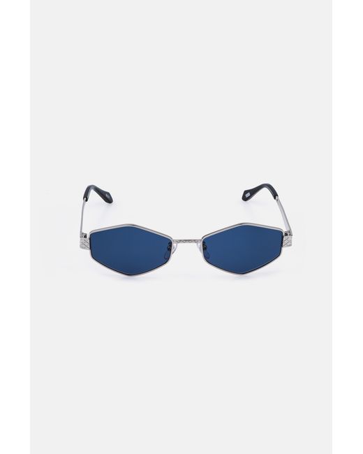 Roberto Cavalli Blue Geometrical Metal Frame
