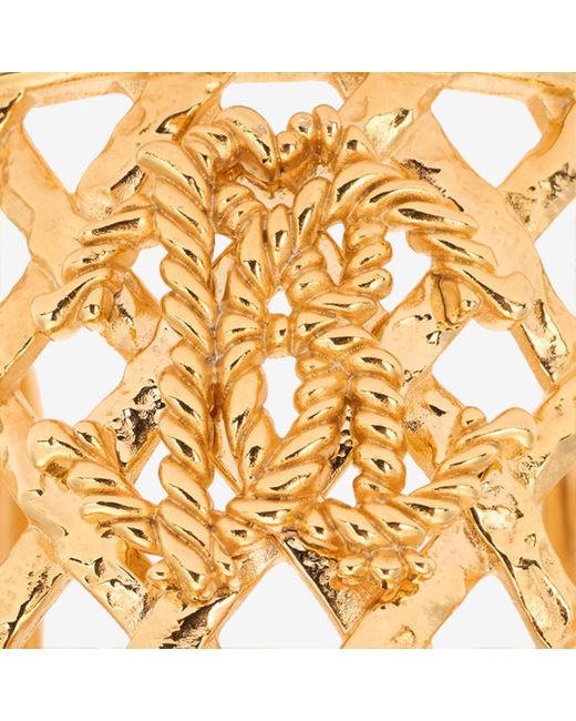 Roberto Cavalli Metallic Manschettenarmband Mit Monogramm Rc