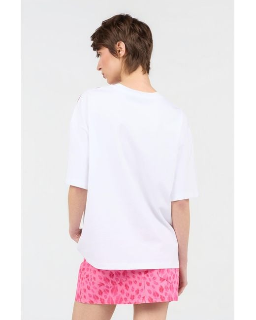 Roberto Cavalli White The Jaguar Kiss Print T-Shirt