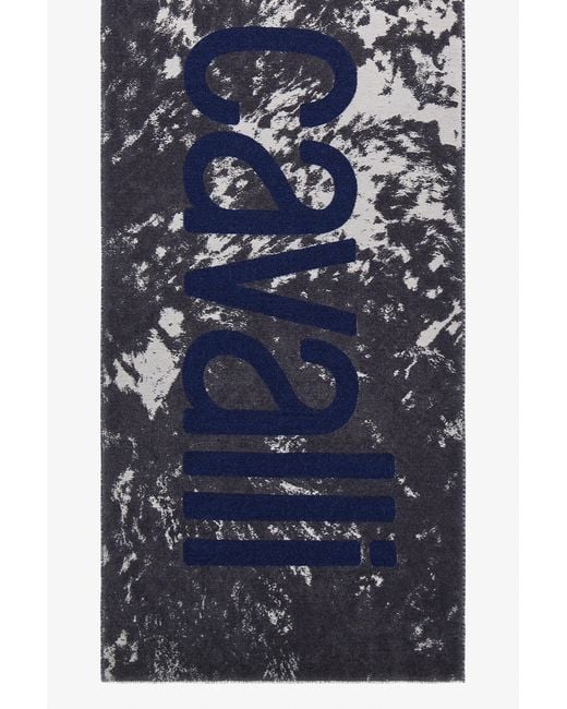 Roberto Cavalli Schal Mit Print Appaloosa Und Logo in Blue für Herren