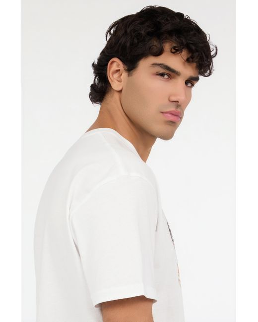 Roberto Cavalli White T-Shirt With Jc Monogram And Logo for men