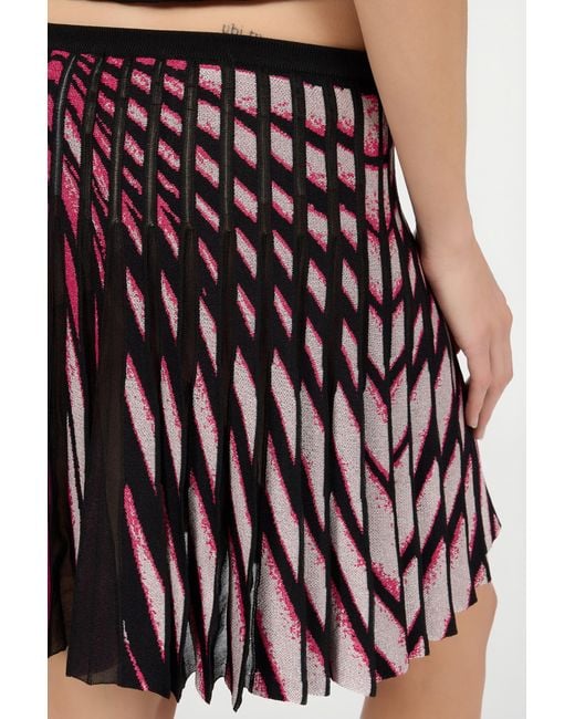 Roberto Cavalli Red Ray Of Paradise Print Mini Skirt