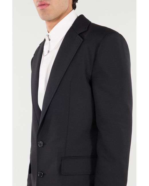Roberto Cavalli Black Virgin Wool Jacket for men