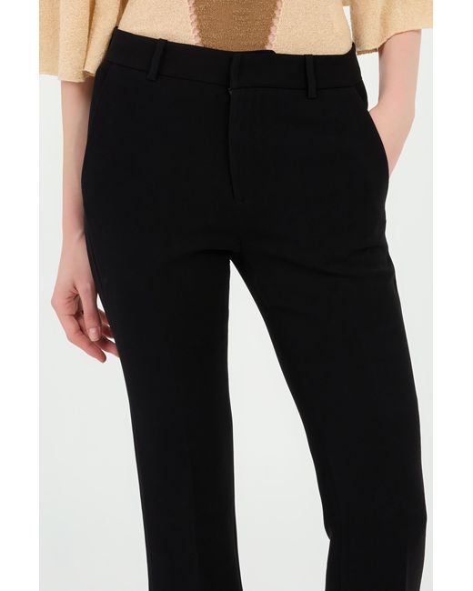 Roberto Cavalli Black Flared Trousers With Rc Monogram