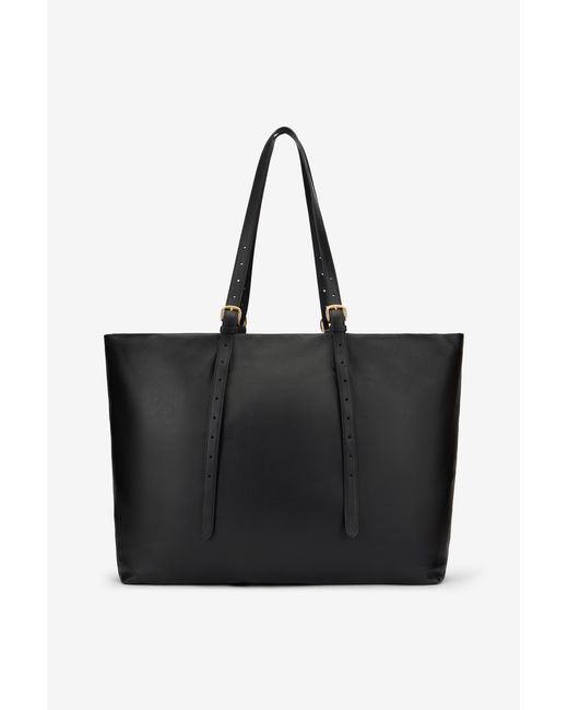Roberto Cavalli Black Leather Bag With Logo