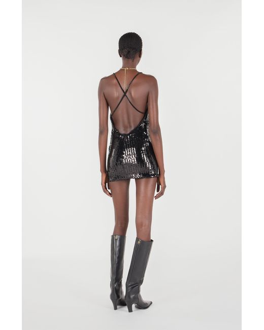 Roberto Cavalli Black Sequined Minidress