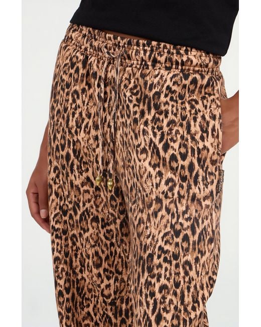 Roberto Cavalli Natural Leopard Skin Print Trousers