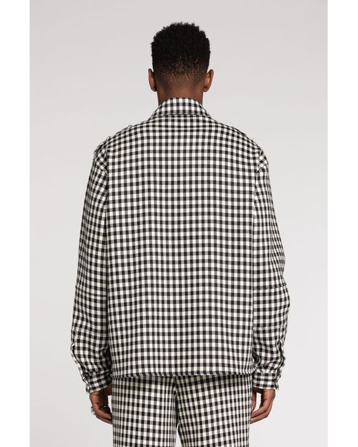 Roberto Cavalli Black Embellished Gingham Jacket for men