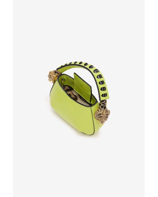 Mini Roar Bag Con Stampa Serpente di Roberto Cavalli in Blue