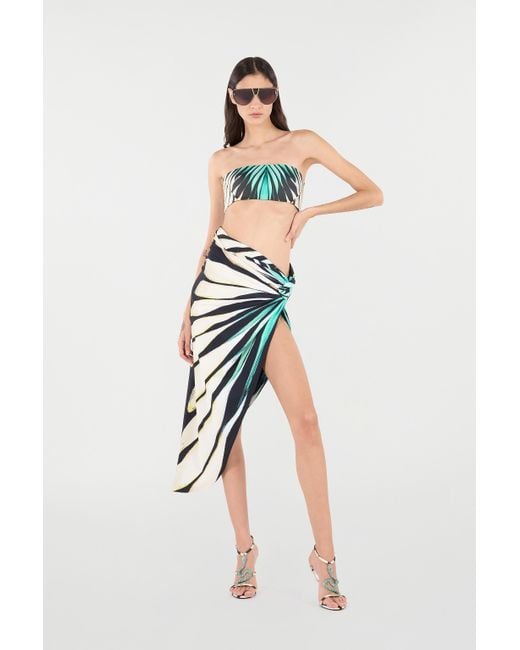 Paréo Imprimé Ray Of Sea Roberto Cavalli en coloris Blue