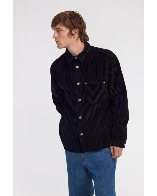 Roberto Cavalli Zebra Print Shirt in Blue für Herren