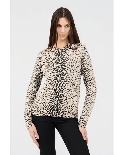 Roberto Cavalli White Jaguar Print Top