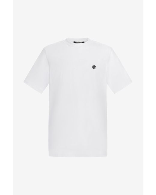 Roberto Cavalli White T-Shirt With Monogram Rc for men