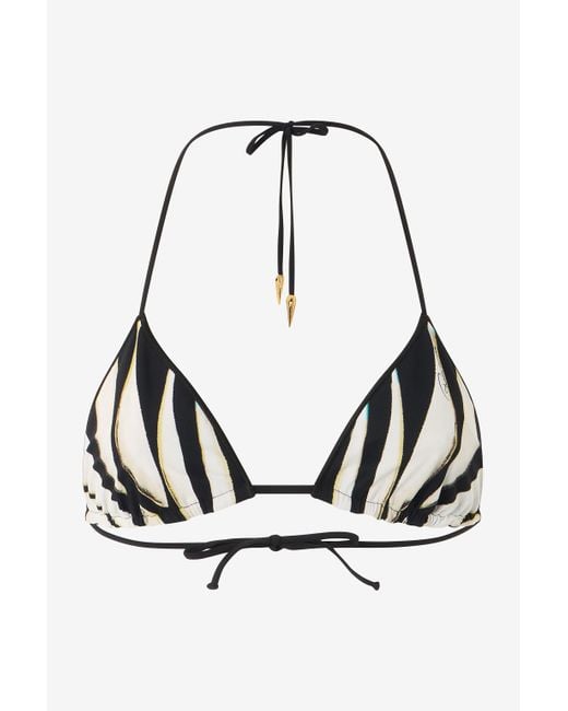 Haut De Maillot De Bain Imprimé Ray Of Sea Roberto Cavalli en coloris Black